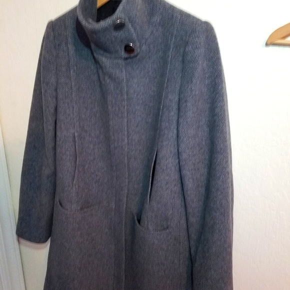 Mango Funnel Neck Wool Coat - Picture 4 of 5
